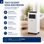 Climatiseur mobile - Prime3 SAC31 - Entrée de gamme