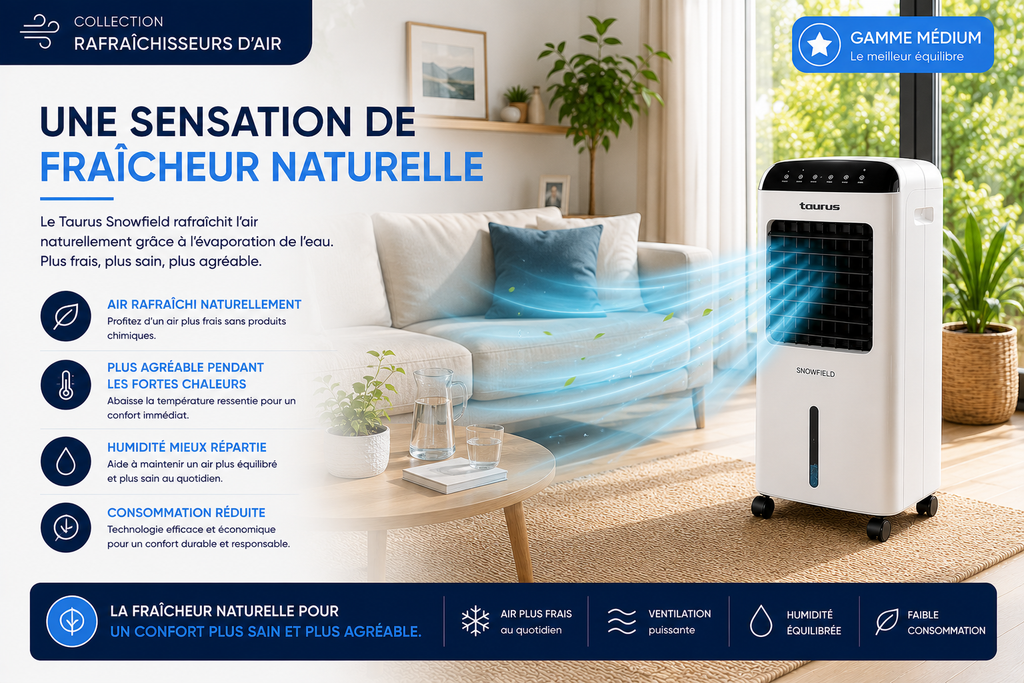 Rafraîchisseur d'air mobile - Taurus SNOWFIELD - Gamme Medium