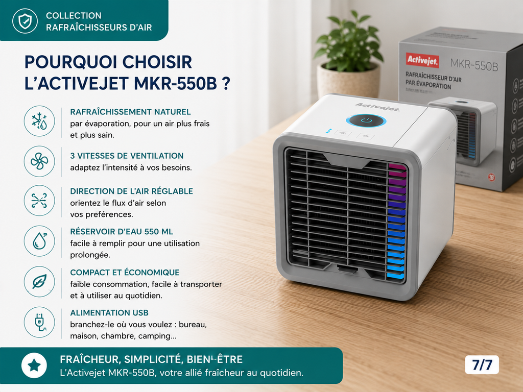 Rafraîchisseur d'air mobile - Activejet MKR-550B - Entrée de gamme