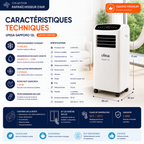 Rafraîchisseur d'air mobile - UFESA SAPPORO 12L - Gamme Premium