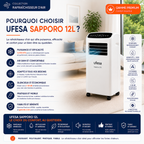 Rafraîchisseur d'air mobile - UFESA SAPPORO 12L - Gamme Premium